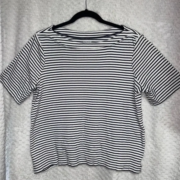 Chico's Striped Short Sleeve Tee - Picture 2 of 5